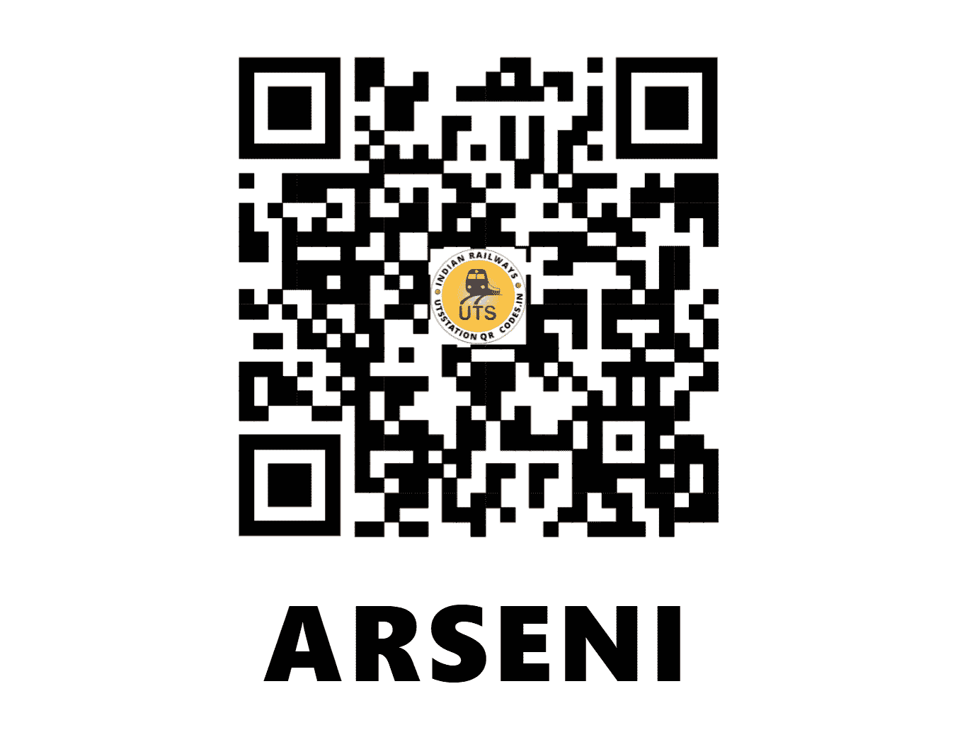 UTS QR Code for ARSENI - ASI - NR (UTTAR PRADESH)